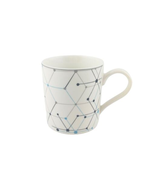 Coffret mug - coupelle et passe-thé porcelaine - 8.4x8.4x9.4cm