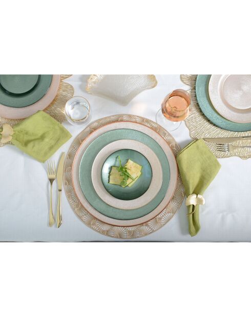 Assiette plate vanille - 28x28x2cm