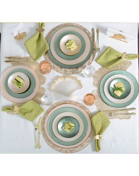 Assiette plate vanille - 28x28x2cm