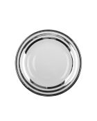 Assiette creuse triple filet argenté - 23x23x4cm