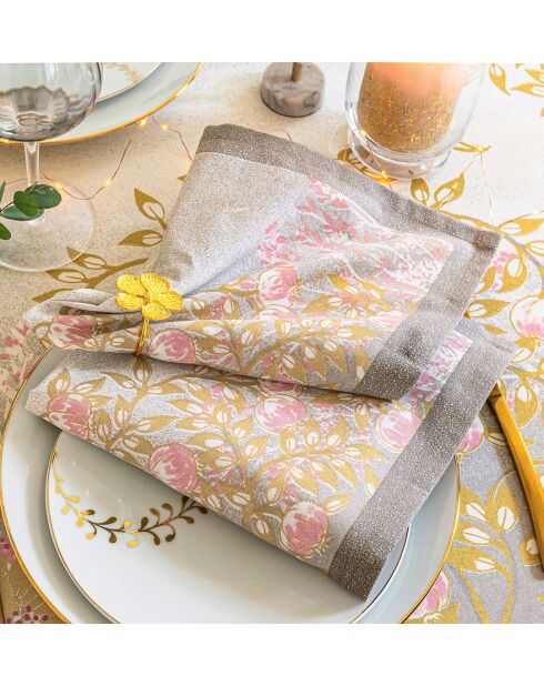 Lot de 2 serviettes de table Arbre enchanteur en coton - 43 x 43 cm.