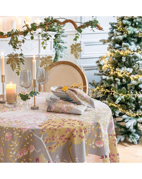 Lot de 2 serviettes de table Arbre enchanteur en coton - 43 x 43 cm.
