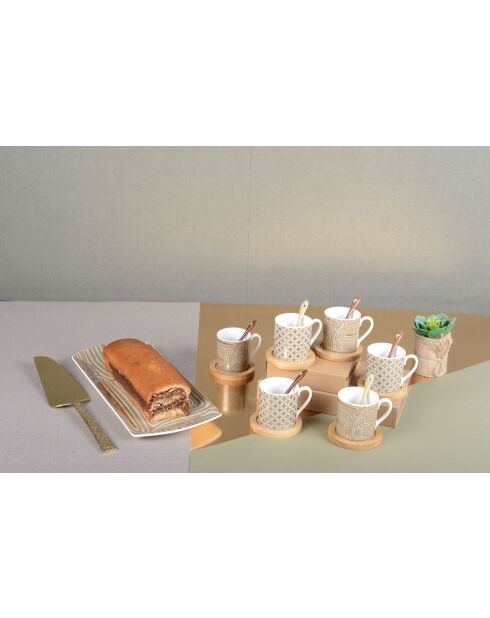 Lot de 2 plats à cake Cancún dorés - 25.4x12x0.9 cm