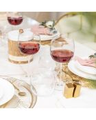 Lot de 6 verres à vin uni boule transparents - 490ml