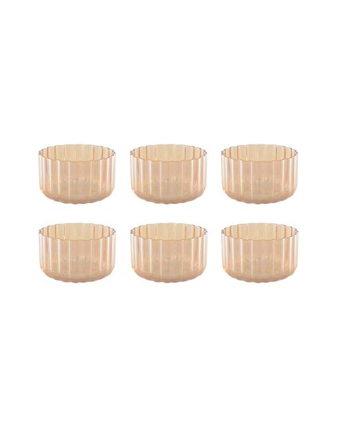 Lot de 6 coupelles dorées - 11x11x6.5 cm