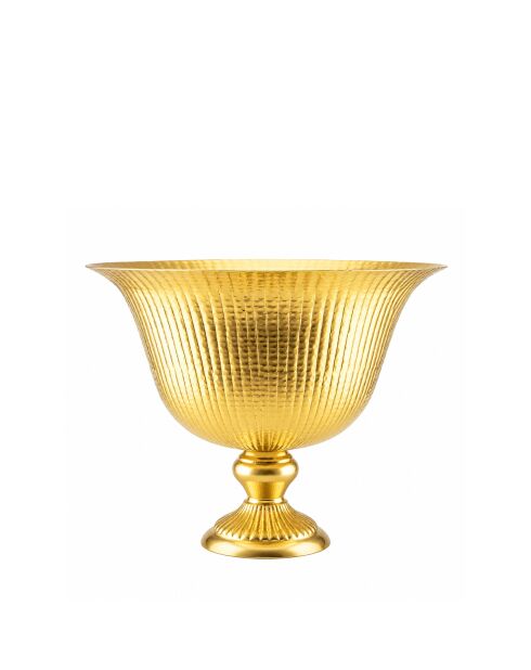 Coupe sur pied brillante dorée - 41x41x33.5cm