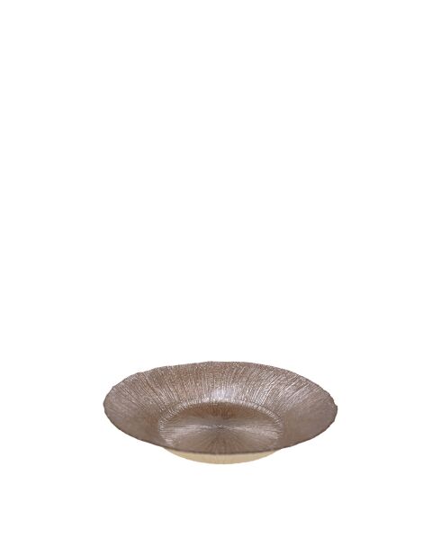 Coupe ronde beige irisée - 30x30x5cm