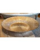Taza redonda beige iridiscente - 30x30x5 cm