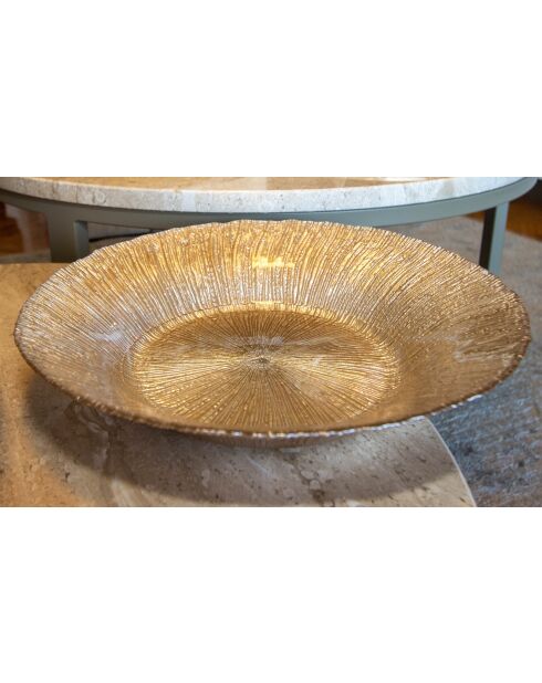 Coupe ronde beige irisée - 30x30x5cm