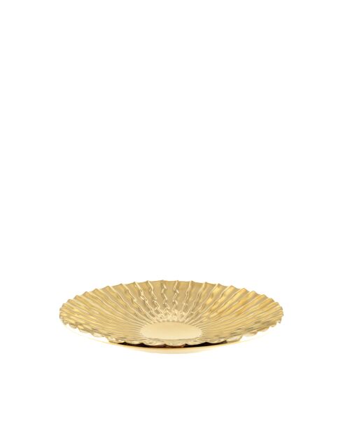Coupe décorative dorée brillante - 36x36x5.5cm