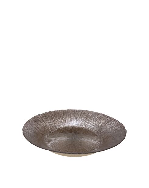 Coupe ronde moka irisée - 40x40x7cm