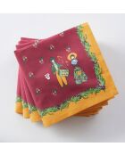 Lot de 2 serviettes de table Marché d’Aubagne en coton - 43 x 43 cm.