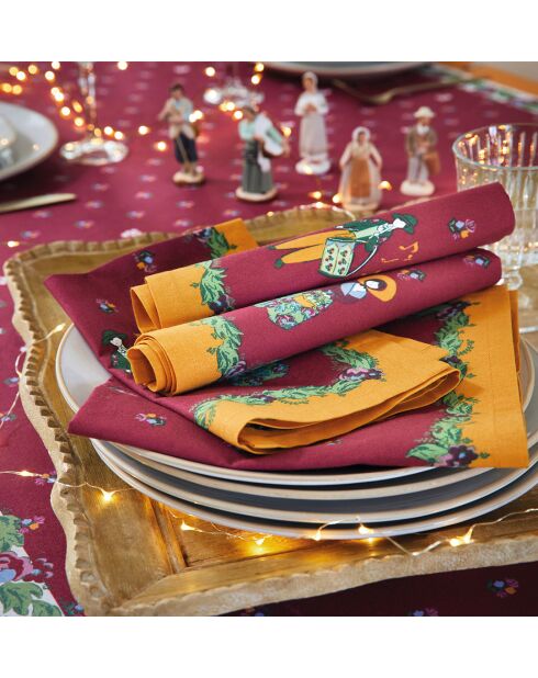 Lot de 2 serviettes de table Marché d’Aubagne en coton - 43 x 43 cm.