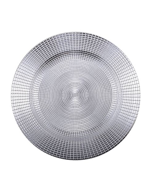 Dessous d'assiette empire argenté - 31x31x1cm