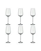 Lot de 6 flûtes prosecco peony transparentes - 150ml
