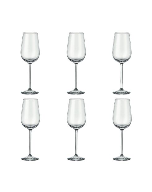 Lot de 6 flûtes prosecco peony transparentes - 150ml