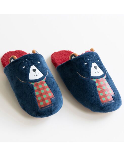 Pantofole natalizie della Lapponia in sherpa marino