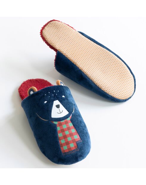 Pantofole natalizie della Lapponia in sherpa marino