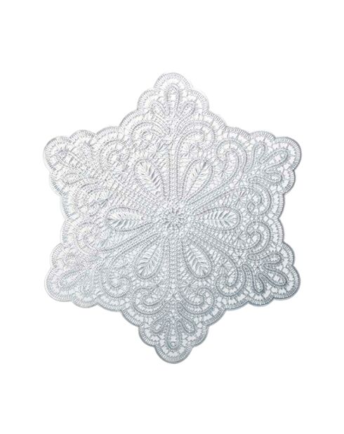 Dessous d'assiette étoile argentée - 38x38x0.2cm
