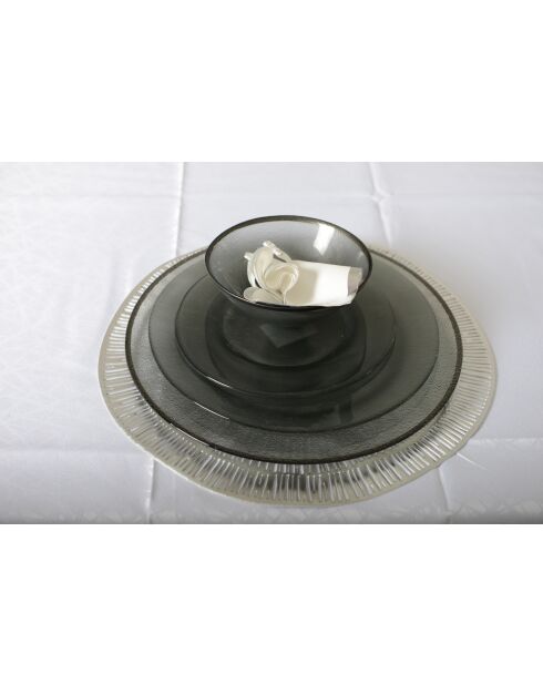 Dessous d'assiette argenté - 38.5x38.5x0.1cm