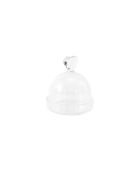 Lot de 6 cadeaux d'assiette coeurs transparents - 5.5x5.5x6.5 cm