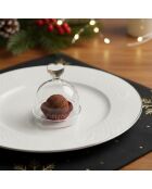 Lot de 6 cadeaux d'assiette coeurs transparents - 5.5x5.5x6.5 cm