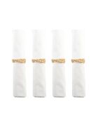 Lot de 4 ronds de serviettes chaînes dorés - 5x5x5 cm