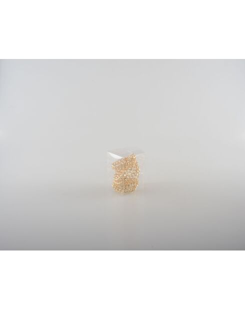 Lot de 4 ronds de serviettes chaînes dorés - 5x5x5 cm