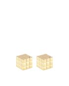 Salière et poivrière rubik's cube doré - 3x3x3cm