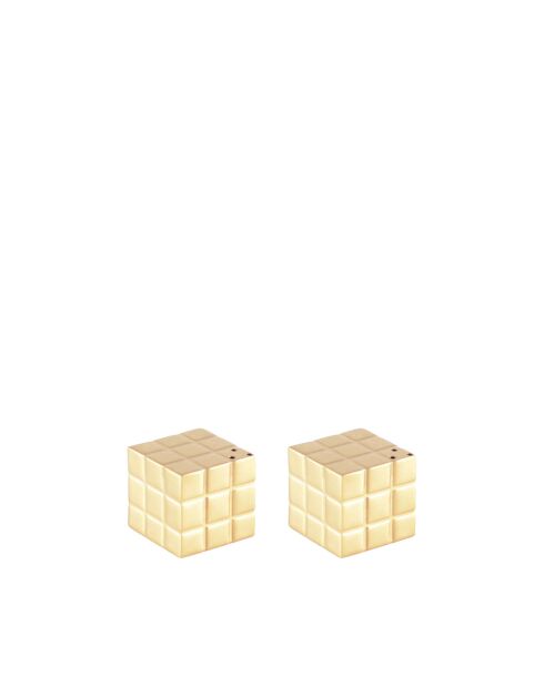 Salero y pimentero Rubik's Cube, dorado, 3 x 3 x 3 cm