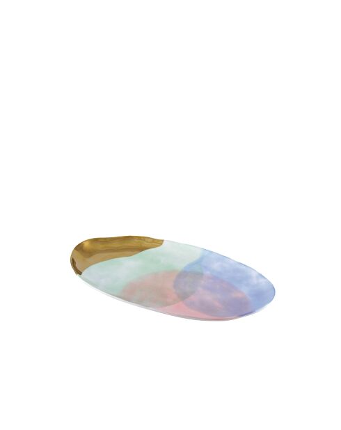 Plat ovale Paradise tricolore - 36x18.6x2.5cm