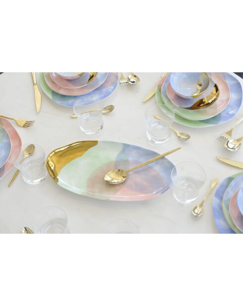 Plat ovale Paradise tricolore - 36x18.6x2.5cm