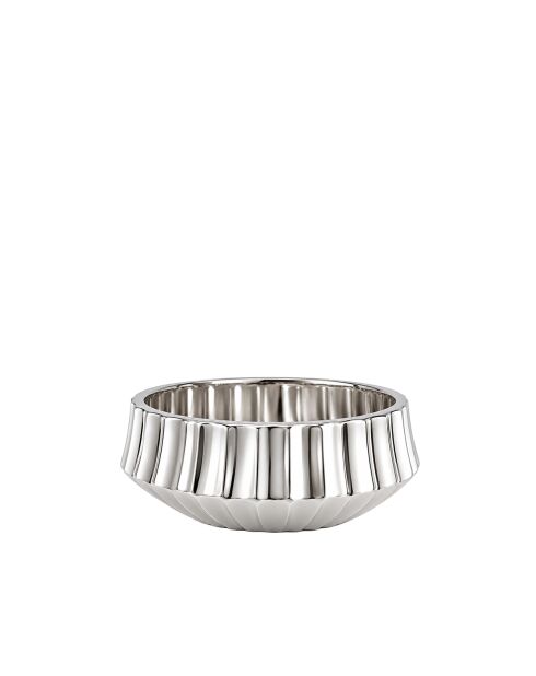 Coupe décorative argentée brillante - 20x20x8cm