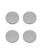 Lot de 4 dessous de verre argentés - 10x10x1 cm