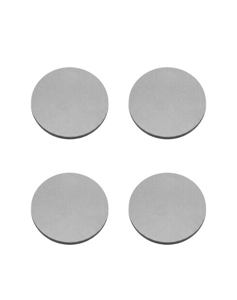 Lot de 4 dessous de verre argentés - 10x10x1 cm