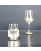 Lot de 4 dessous de verre argentés - 10x10x1 cm