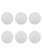 Lot de 6 dessous de verre ronds argentés - 10x10x0.1 cm