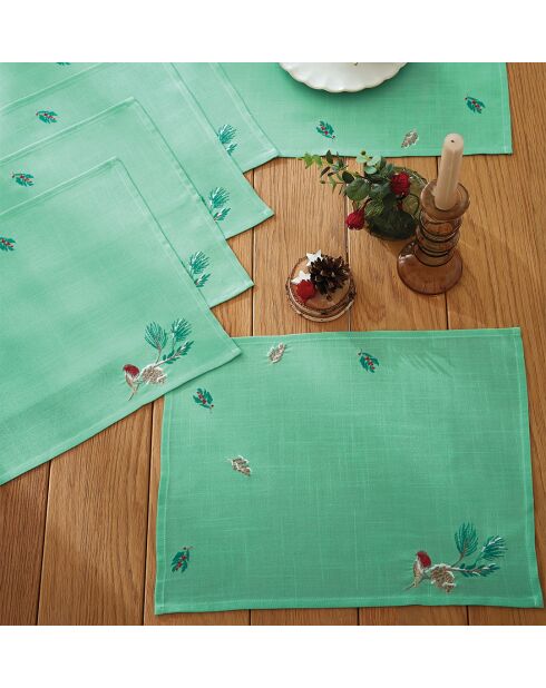 Set von 3 In December Geschirrtüchern aus bedruckter Baumwolle, 50 x 60 cm.