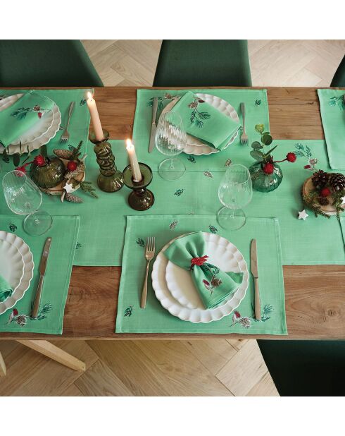 Set di 3 strofinacci In December in cotone stampato, 50 x 60 cm.