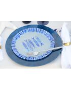 Dessous d'assiette bleu - 33x33x2cm