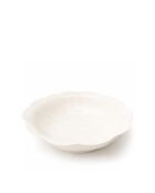 Assiette creuse en porcelaine blanche Florale - 21.5x21.5x2cm
