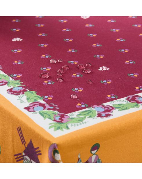 Nappe rectangulaire Marché d’Aubagne en coton déperlant - 150 x 200 cm.