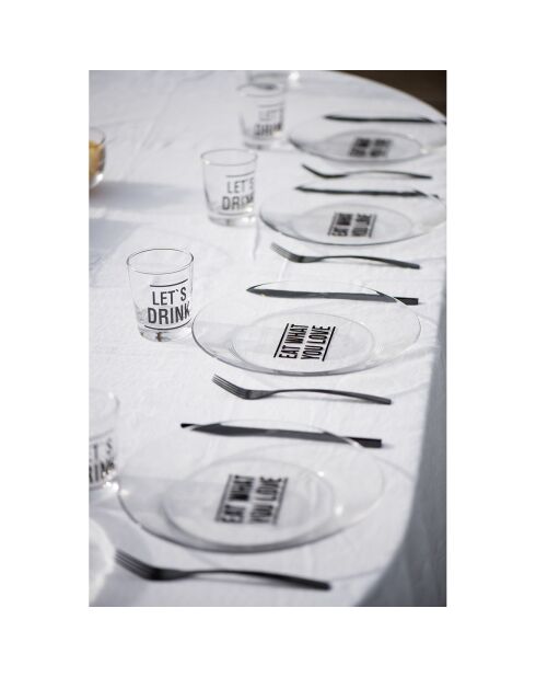 Set posate 24 pezzi nero lucido - 23x1x1 cm