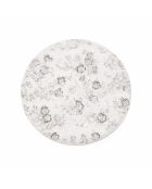 Dessous d'assiette rond design fleurs argentées - 38x38x0.5cm