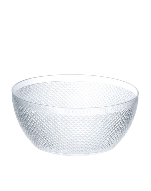 Saladier acrylique transparent diamant - 25x25x11cm