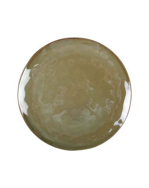 Assiette plate kaki - 28.5x21.5x2.9cm