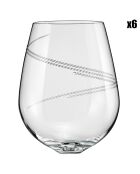 Set van 6 transparante koffiemokken van Elina - 300 ml