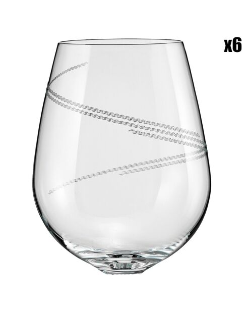 Lot de 6 chopes basses Elina transparentes - 300 ml