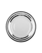 Assiette plate triple filet argenté - 27x27x2cm