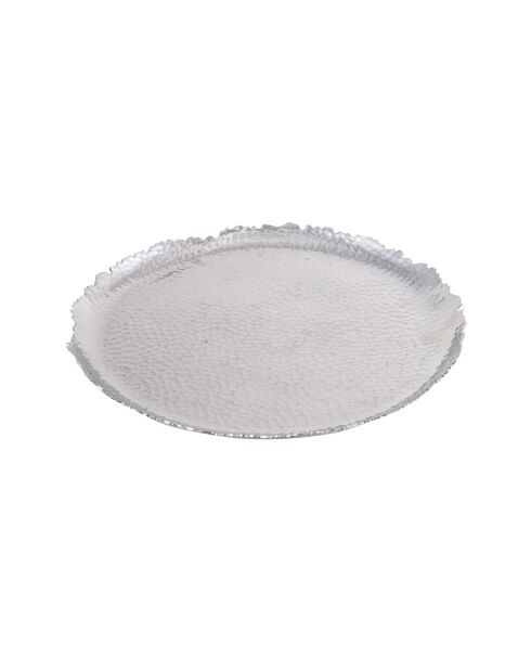 Piatto da portata in argento martellato - 31x31x2cm